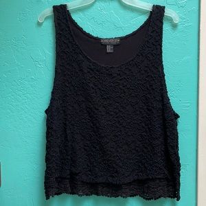 Forever 21 black lace crop top